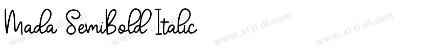 Mada SemiBold Italic字体转换